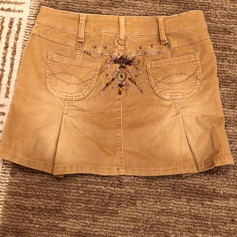 2/$30 Juniors distressed corduroy mini skirt